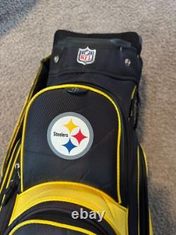 NFL Steelers Golf Club Bag Single Strap'The Bucket' 14-way Cart with accessoiries