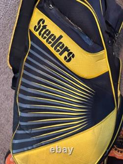 NFL Steelers Golf Club Bag Single Strap'The Bucket' 14-way Cart with accessoiries