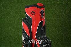 NIKE GOLF 14-WAY DIVIDER GOLF CART BAG, RED/BLACK With RAIN HOOD