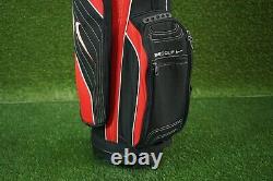 NIKE GOLF 14-WAY DIVIDER GOLF CART BAG, RED/BLACK With RAIN HOOD