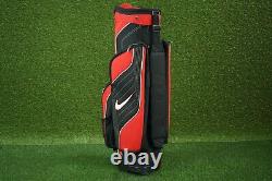 NIKE GOLF 14-WAY DIVIDER GOLF CART BAG, RED/BLACK With RAIN HOOD