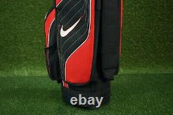 NIKE GOLF 14-WAY DIVIDER GOLF CART BAG, RED/BLACK With RAIN HOOD