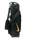 Nike Performance Golf Cart Bag 6 Way Divider Black And Gold With Cool Bag New