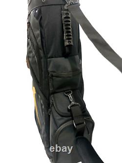 NIKE Performance Golf Cart Bag 6 Way Divider Black and Gold with cool bag NEW