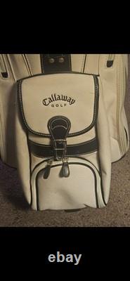 NM Callaway Golf Womens Cart Bag 6-way Divider Ladies Ivory White Classic Tweed