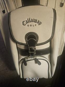 NM Callaway Golf Womens Cart Bag 6-way Divider Ladies Ivory White Classic Tweed