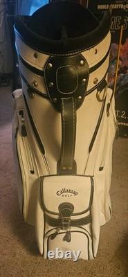 NM Callaway Golf Womens Cart Bag 6-way Divider Ladies Ivory White Classic Tweed