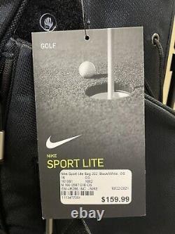 NWT Nike Hybrid Golf Sport Lite Stand Caddie Cart Bag 5Way Black White