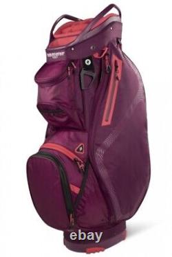 NWT Sun Mountain Women's Stellar Golf Cart Bag -Berry / Coral