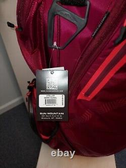 NWT Sun Mountain Women's Stellar Golf Cart Bag -Berry / Coral