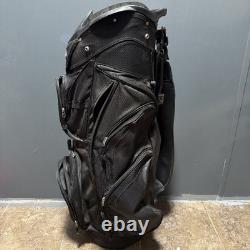 Naples Bay Black Cart 15 Way Divider Golf Bag 9 Zipper Pouches