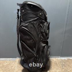 Naples Bay Black Cart 15 Way Divider Golf Bag 9 Zipper Pouches