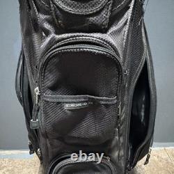 Naples Bay Black Cart 15 Way Divider Golf Bag 9 Zipper Pouches