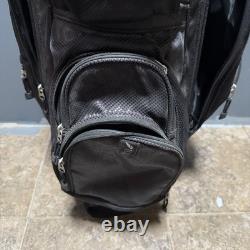 Naples Bay Black Cart 15 Way Divider Golf Bag 9 Zipper Pouches