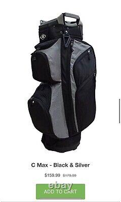 Naples Bay C Max Golf Cart Bag Black/Silver NWT