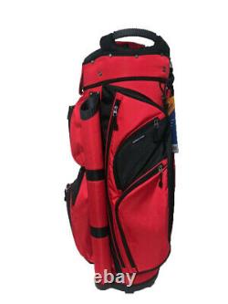 Naples Bay CHLT-R1 Cart Bag (15-way top, Red/Black) NEW