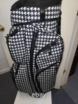 Naples Bay Womens Golf Cart Bag 15 Way Dividers Lightweight Black Houndstooth