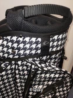 Naples Bay Womens Golf Cart Bag 15 Way Dividers Lightweight Black Houndstooth