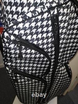 Naples Bay Womens Golf Cart Bag 15 Way Dividers Lightweight Black Houndstooth