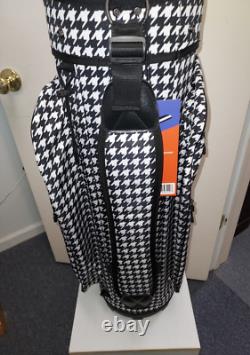 Naples Bay Womens Golf Cart Bag 15 Way Dividers Lightweight Black Houndstooth