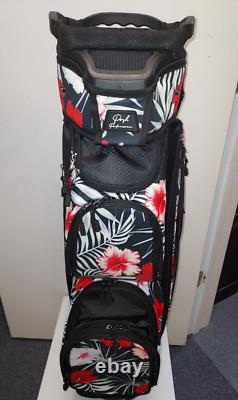 Naples Bay Womens Golf Cart Bag 15 Way Dividers Lightweight Black Red Floral