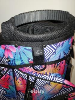 Naples Bay Womens Golf Cart Bag 15 Way Dividers Lightweight Floral Multi Color
