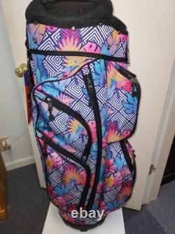 Naples Bay Womens Golf Cart Bag 15 Way Dividers Lightweight Floral Multi Color