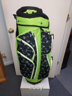 Naples Bay Womens Golf Cart Bag 15 Way Dividers Lightweight Green Black Martini
