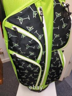 Naples Bay Womens Golf Cart Bag 15 Way Dividers Lightweight Green Black Martini