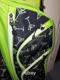 Naples Bay Womens Golf Cart Bag 15 Way Dividers Lightweight Green Black Martini
