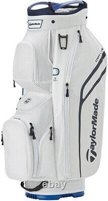 New 2022 TaylorMade Cart Lite 22 White Navy Cart Golf Bag-In Stock FREE SHIP