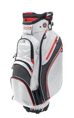 New Bag Boy Golf Chiller Cart Bag White/Charcoal/Red
