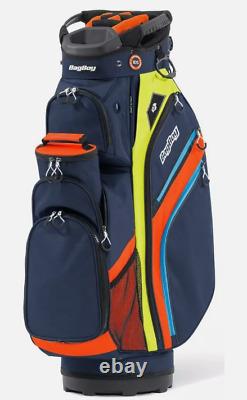 New Bag Boy Golf Chiller Pro Cart Bag Navy/Orange/Citrus New Sealed in box