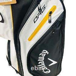 New Callaway Golf 2022 Org 14 Cart Bag COLOR Black with White/Gold 14-Way Top