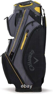 New Callaway Golf 2023 Org 14 Cart Bag COLOR Graphite/Black Plaid 14-Way Top