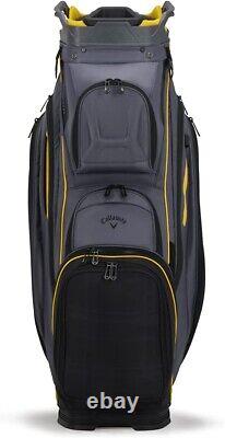 New Callaway Golf 2023 Org 14 Cart Bag COLOR Graphite/Black Plaid 14-Way Top