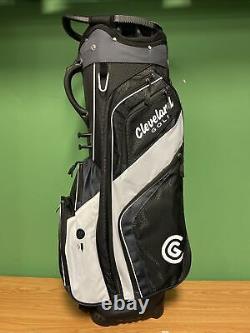 New Cleveland Golf Cart Bag 14-Way Divider Black/ Charcoal / White