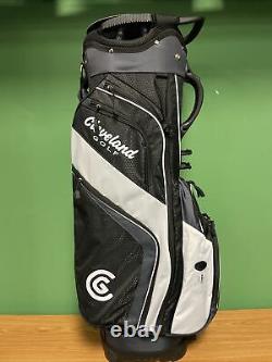 New Cleveland Golf Cart Bag 14-Way Divider Black/ Charcoal / White