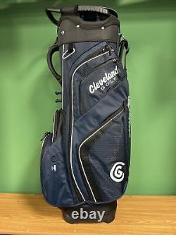 New Cleveland Golf Cart Bag 14-Way Divider Navy/ Black