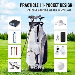 New Golf Cart Bag with 14 Way Organizer Divider Top, 36 13 Pockets Premium Nyl