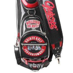 New Guiote BULLDOG black Golf staff bag caddie cart bag comes with Rainhood