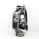 New Guiote Black Skull Golf Staff Bag Caddie Cart Bag Comes With Rainhood