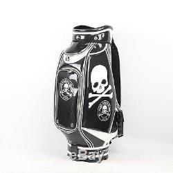 New Guiote Black Skull Golf staff bag caddie cart bag comes with Rainhood