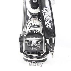 New Guiote Black Skull Golf staff bag caddie cart bag comes with Rainhood