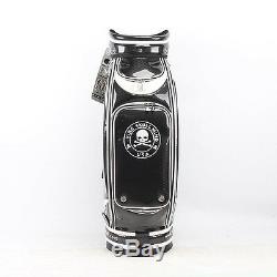 New Guiote Black Skull Golf staff bag caddie cart bag comes with Rainhood