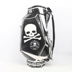 New Guiote Black Skull Golf staff bag caddie cart bag comes with Rainhood