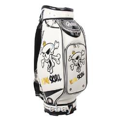 New Guiote KING SKULL White Golf staff bag caddie cart bag comes with Rainhood