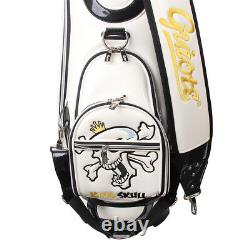 New Guiote KING SKULL White Golf staff bag caddie cart bag comes with Rainhood