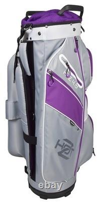 New Hot-Z Golf Ladies 4.5 Cart Bag Gray/Purple/White