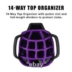 New Hot-Z Golf Ladies 4.5 Cart Bag Gray/Purple/White